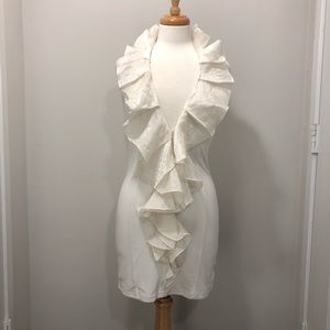 Bebe Deep V Halter Dress